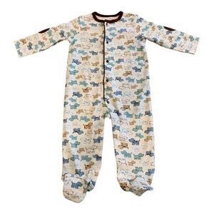 Little me cute puppies one piece bodysuit /pj’s